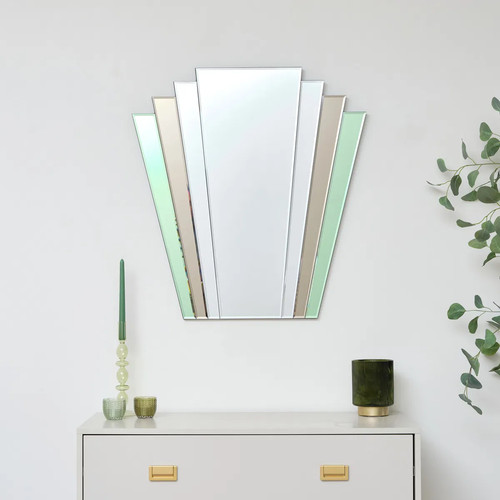 Green mocha glass art deco - &,