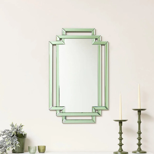 Green glass art - art, deco
