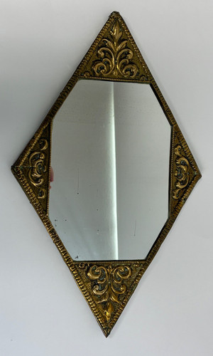 Art deco mirror - deco, brass