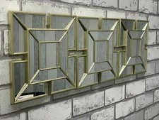 SET OF 3 GOLD ART DECO SQUARE
