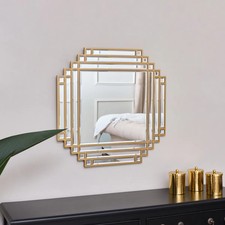 Square Gold Art Deco Fan Wall